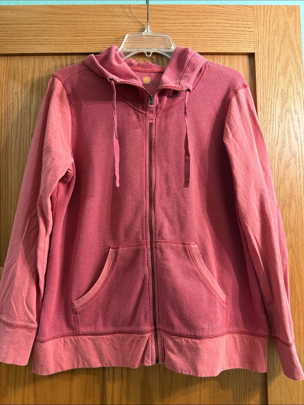 Carhartt Women's Hooded Zip Jacket in Rose Pink